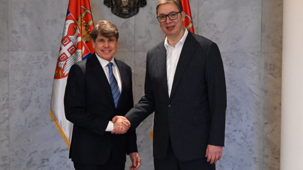 Vučić sa Rodom Blagojevićem: Pravi primer čoveka koji svim srcem voli Srbiju i SAD