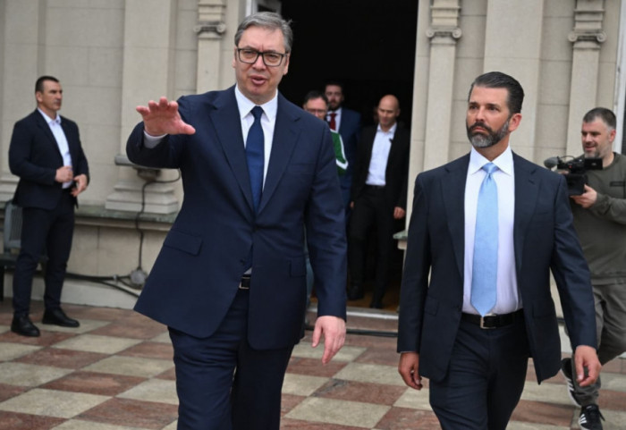 (FOTO) Održan sastanak srpskih privrednika i Donalda Trampa Mlađeg, Vučić priredio večeru za sina predsednika SAD