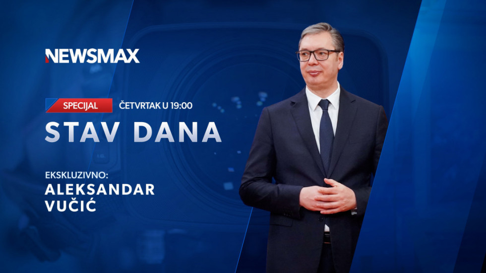 Intervju predsednika Srbije Aleksandra Vučića za Newsmax u 19 sati
