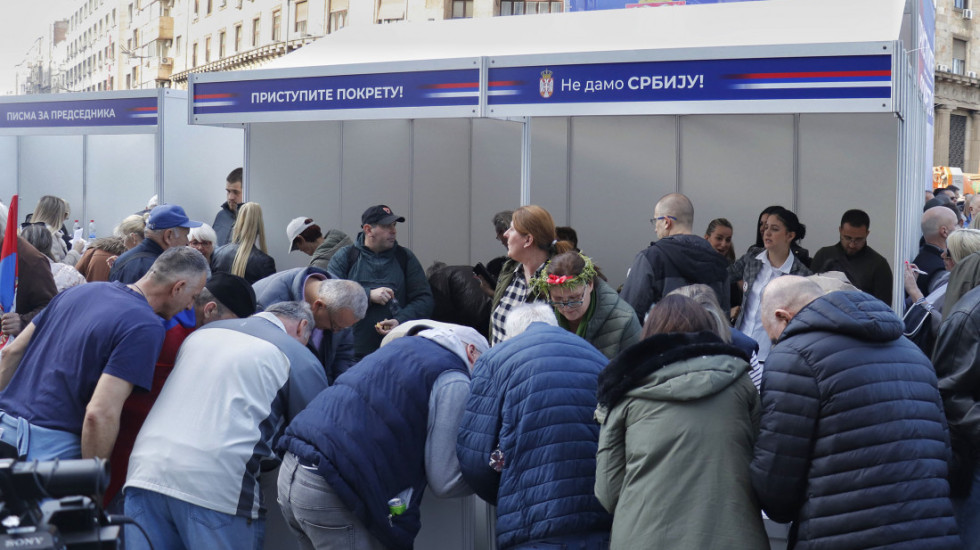 Završni dan skupa "Ne damo Srbiju": Zainteresovani u prilici da obiđu štandove i informišu se o Pokretu