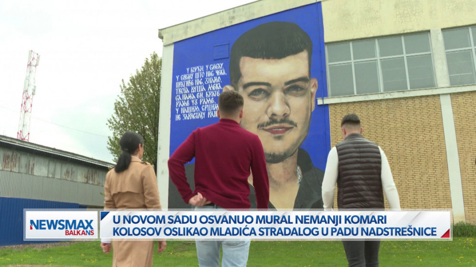 Mural sa likom mladića stradalog u padu nadstrešnice na školi u koju je išao: "Mislili smo da to ne može da nam se desi"