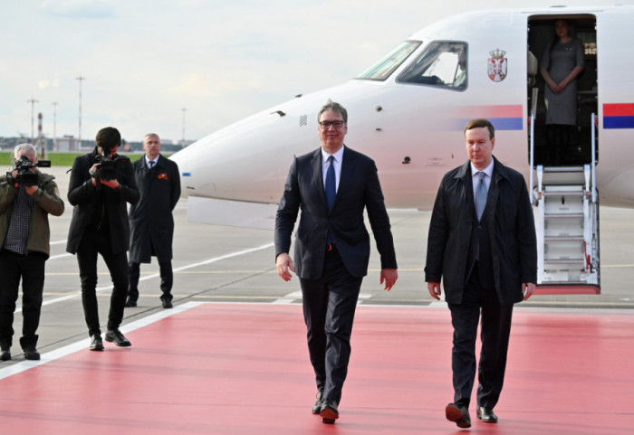 President Vucic Arrives in Moscow