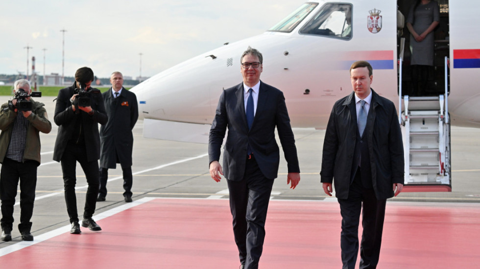 President Vucic Arrives in Moscow