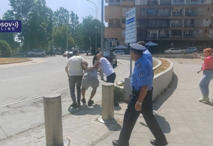 (FOTO/VIDEO) Incident u Kosovskoj Mitrovici tokom posete Kurtija: Stefan Veljković zviždao Svečlji, pa uhapšen