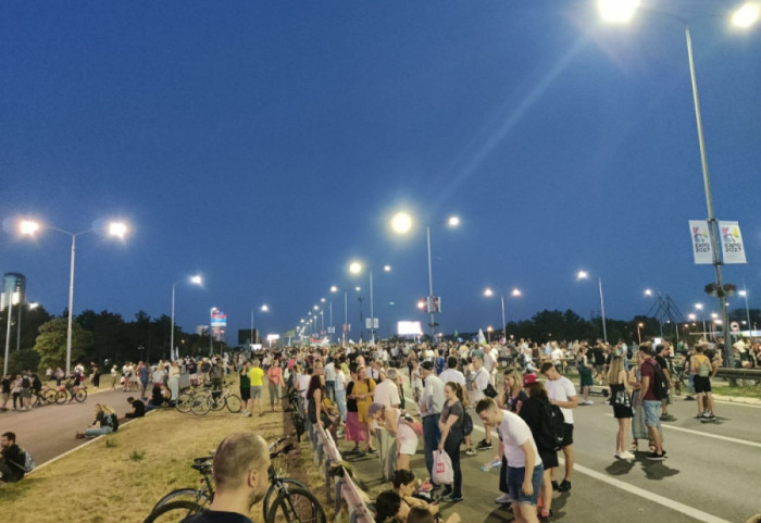 (FOTO/VIDEO) Blokada Gazele i protest na magistrali u Užicu završeni oko 23 časa, saobraćaj normalizovan