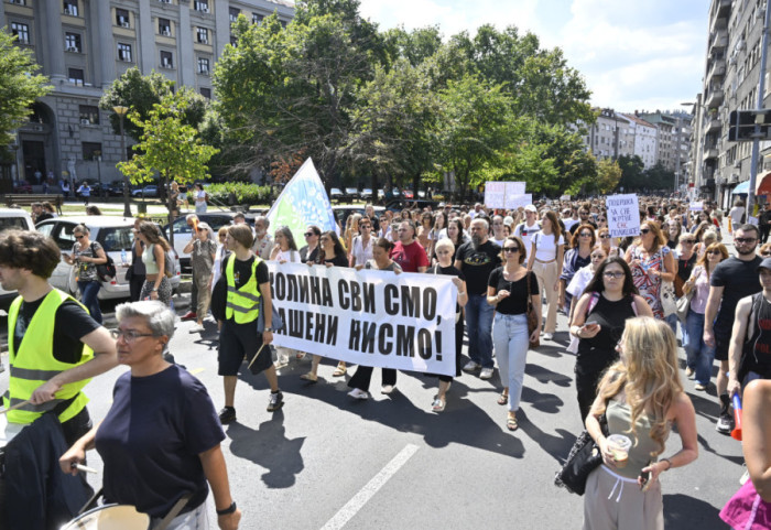 Održana protestna šetnja "Svi smo mi Nikolina", okupljeni tražili smenu komandanta policijskog odreda JZO